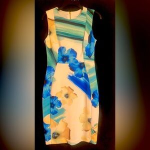 Floral Calvin Klein dress.